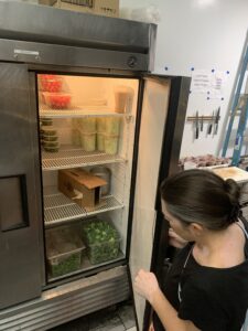 Olga Douglas, Software Engineer looking into restaurant inventory when creating the Inventory Management app